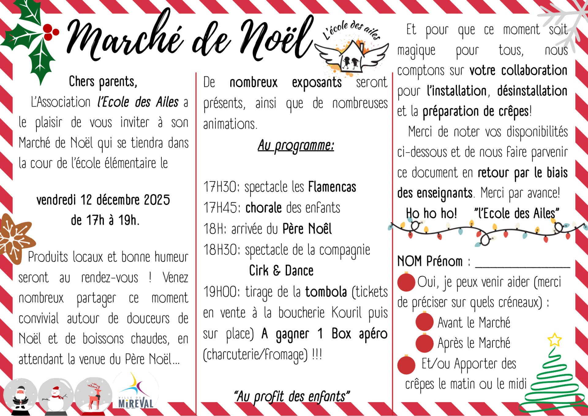 Programme Marché de Noël