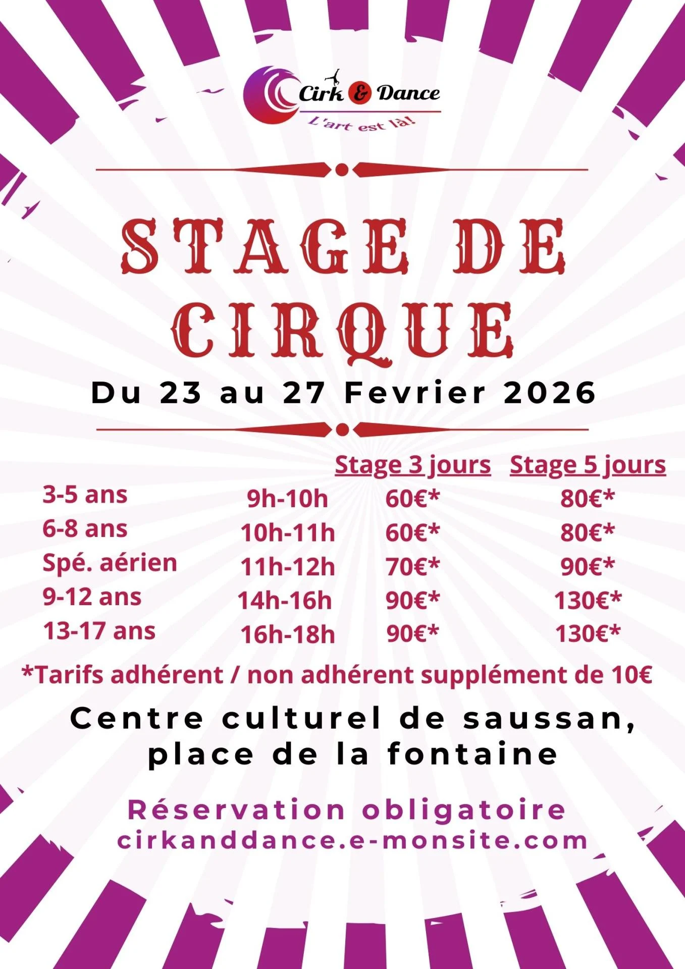 Stage cirque Février 2026