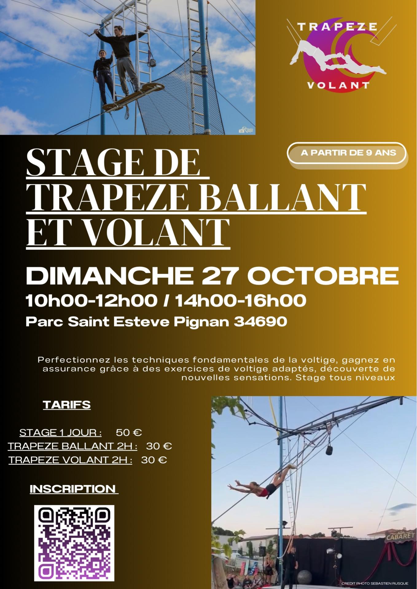 Violet bleu affiche stage de danse moderne bold